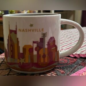 Starbucks Nashville You Are Here 14 ozSkyline Mug - Pink and Brown 2015